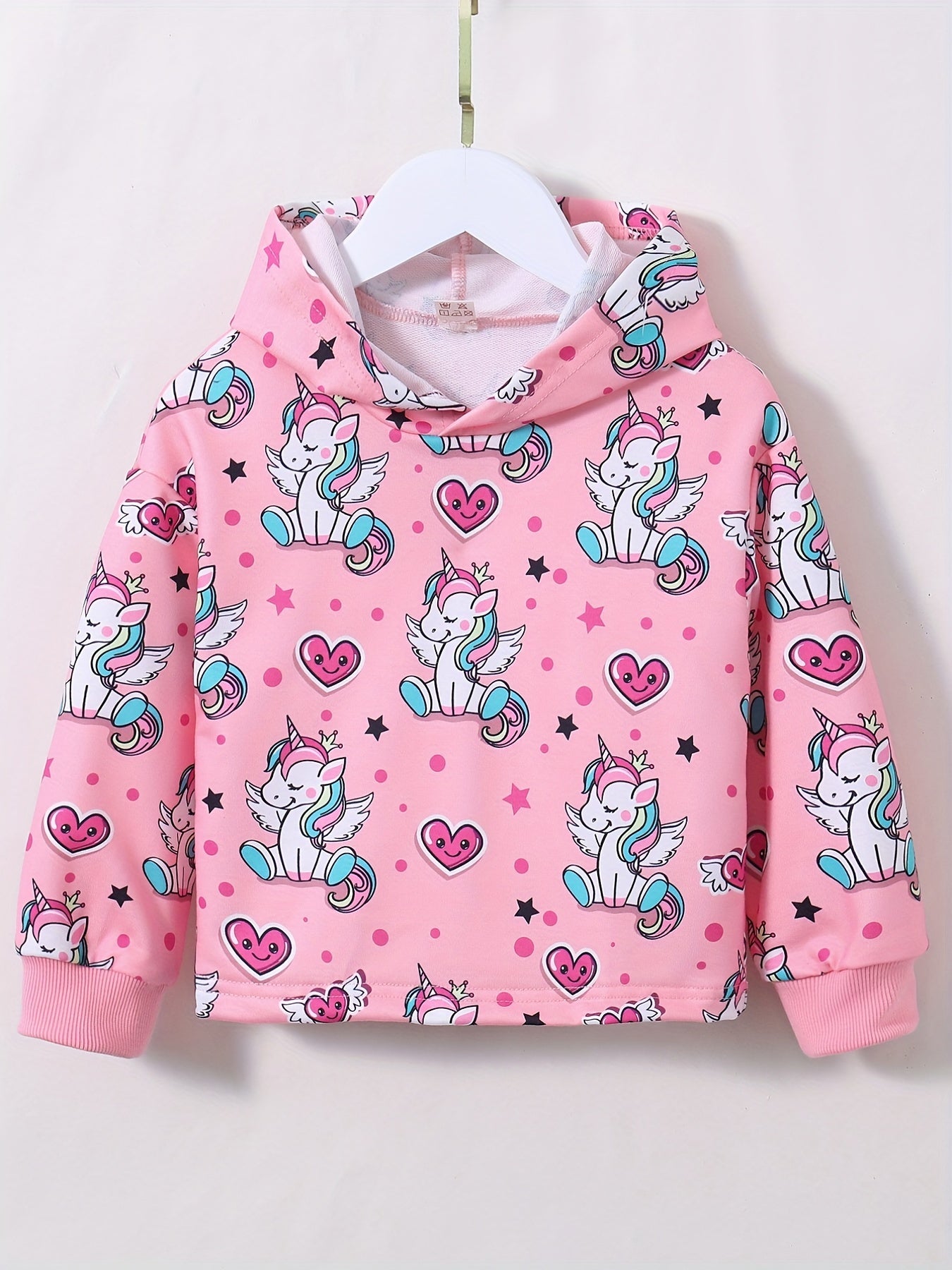 Girl's Cartoon Graphic Hoodie for Spring/Autumn