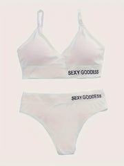 3 Sets Push Up Bra & Thong Lingerie