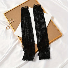 Floral Lace Fingerless Sunscreen Long Gloves Women