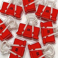 3pcs Cartoon Style Colorful Small Eyes File Folder Paper Clip