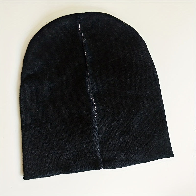 Cross Jacquard Beanie Hip Hop Unisex Warm Knit Hat Elastic Knitted Skull Cap