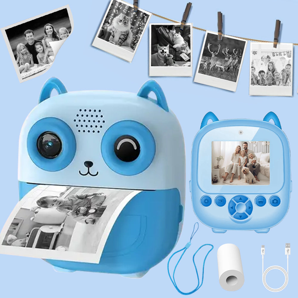 Portable Mini Photo Printer & Digital Camera for Kids USB C Charging