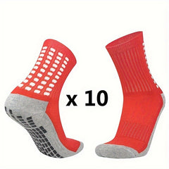 Men's Mid Crew Sport Socks - Sweat Absorbing Comfy Breathable Football Socks