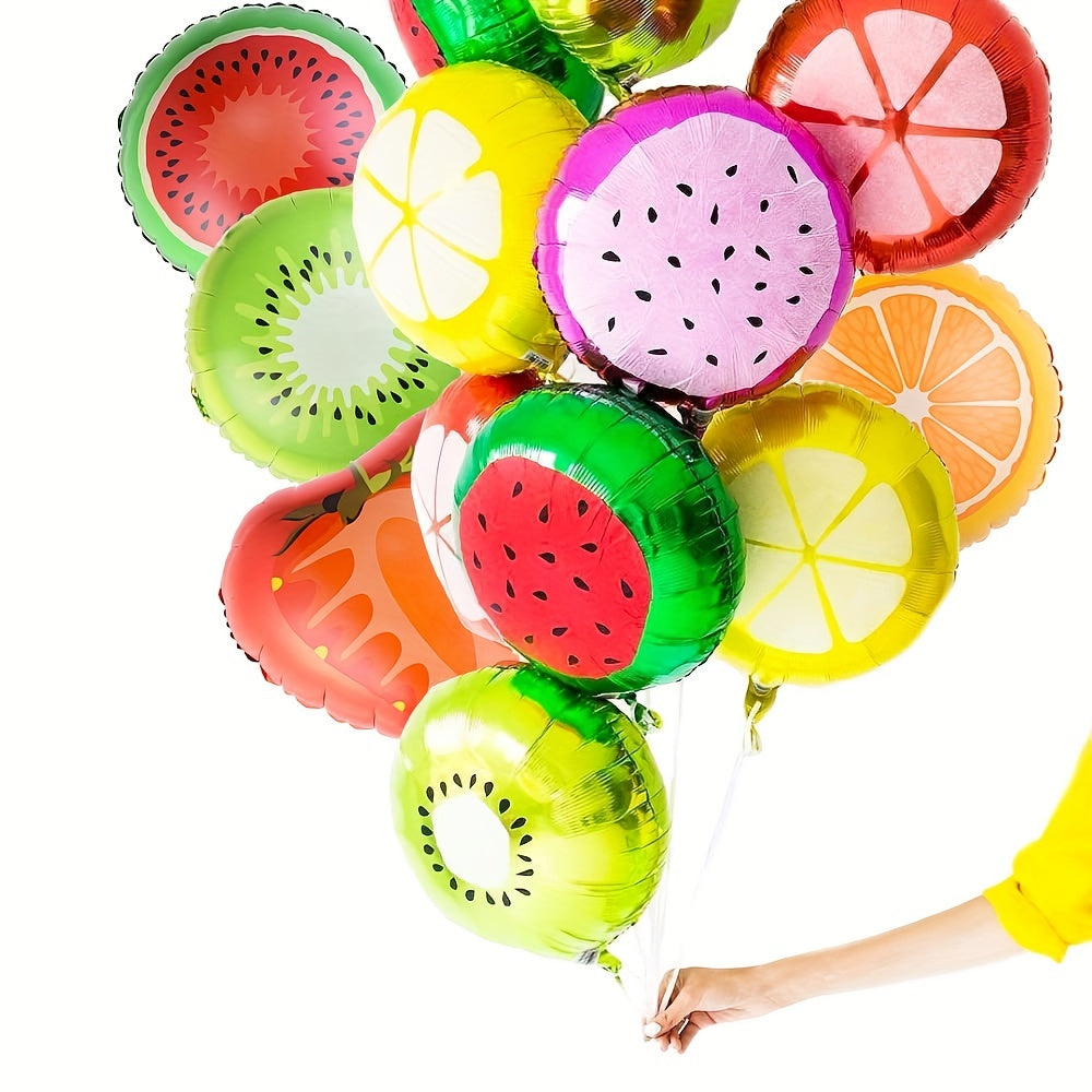 24pcs Fruit Party Decoration Balloons 18 inch Aluminum Foil Balloons