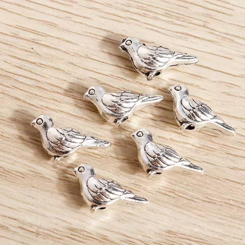 10pcs Butterfly Flower Owl Alloy Spacer Beads For DIY Jewelry Making