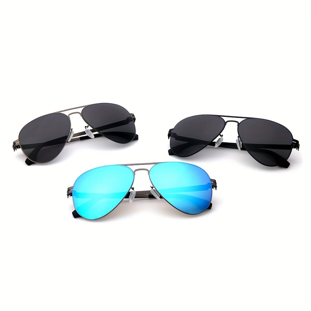 High Stainless Steel Polarized Sunglasses For Men 3 Colors Ultralight