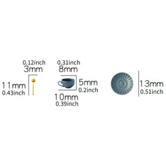 3pcs 1:12 Dollhouse Mini Furniture DIY Access Coffee Cup Saucer Spoon Set