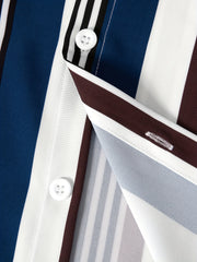 Stripe Graphic Print Casual Shirt for Summer