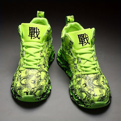 Men's Green Camo Blade Sneakers Outdoor Running Shoes
