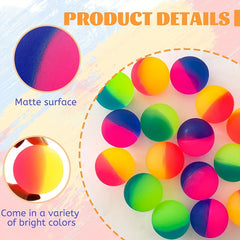 10Pcs Rainbow Bouncy Balls Kids Party Favors Birthday Christmas Gift