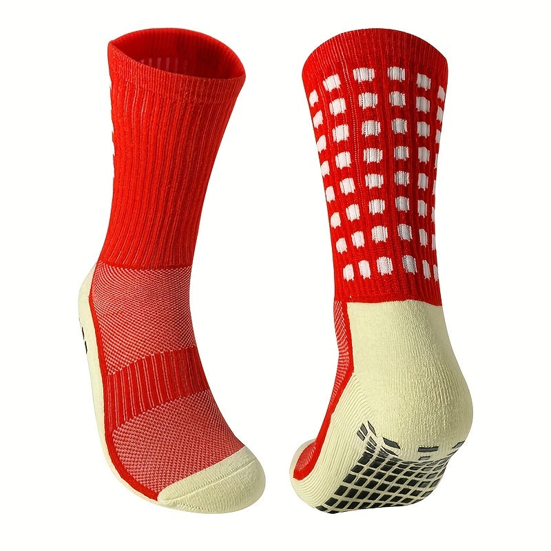 Anti-skid Silicone Football Socks - Breathable Mid-calf Socks