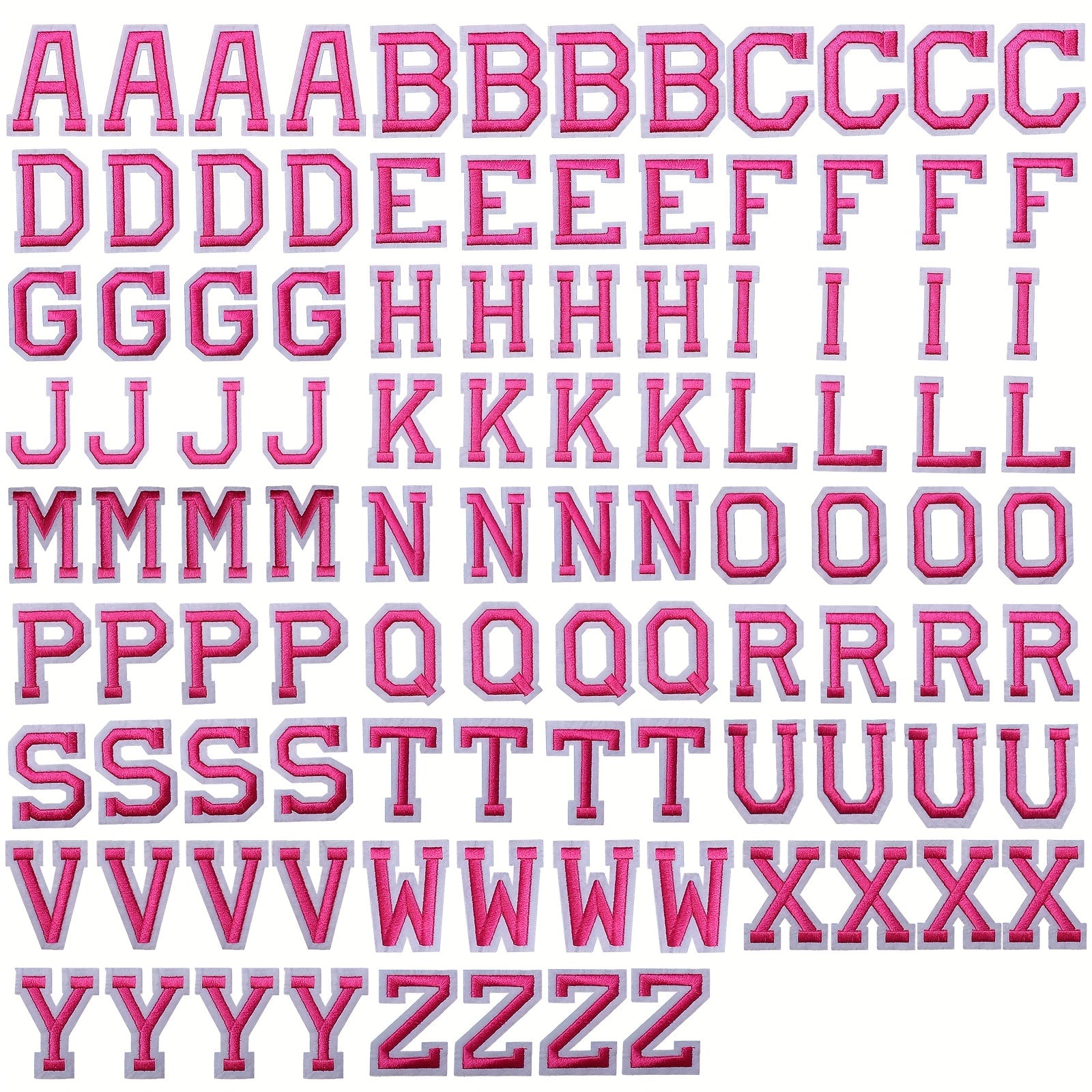 104pcs Iron on Letters/Number Patches for Hats Shoes Backpacks Jacket