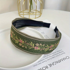Vintage Flower Embroidery Headband Sweet Hair Accessory