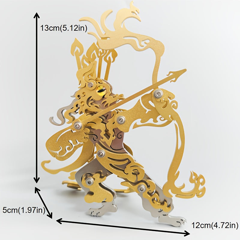 MOKR King Cat 3D Metal Jigsaw Puzzle DIY Decoration Gift