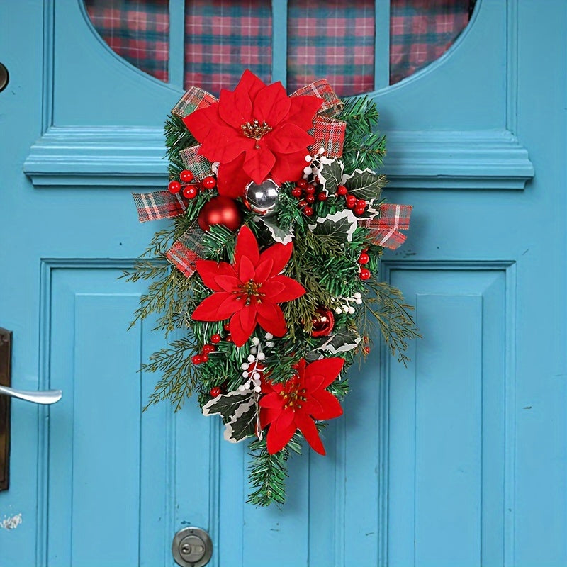 Ribbon Christmas Flower Hanging Decoration