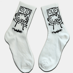 Cartoon Print Socks Comfy & Breathable Women's Stockings