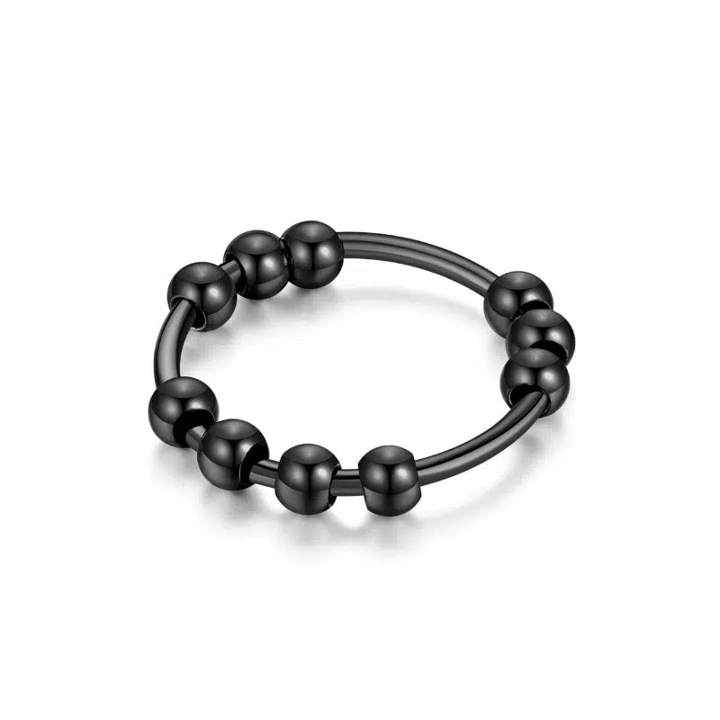 10 Beads Rotating Anxiety Ring for Couples Stress Relief