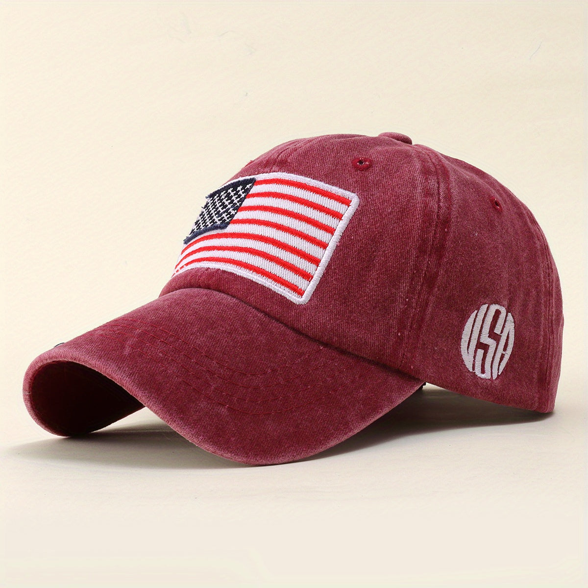 American Flag Embroidery Baseball Cap Unisex Distressed Dad Hats Adjustable