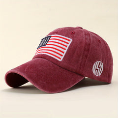 American Flag Embroidery Baseball Cap Unisex Distressed Dad Hats Adjustable