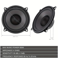 1pc 12 7 Cm 500W 2 Way Car HiFi Coaxial Full Range Frequency Speakers