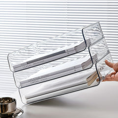 Acrylic File Storage Tray Stackable Desktop Box