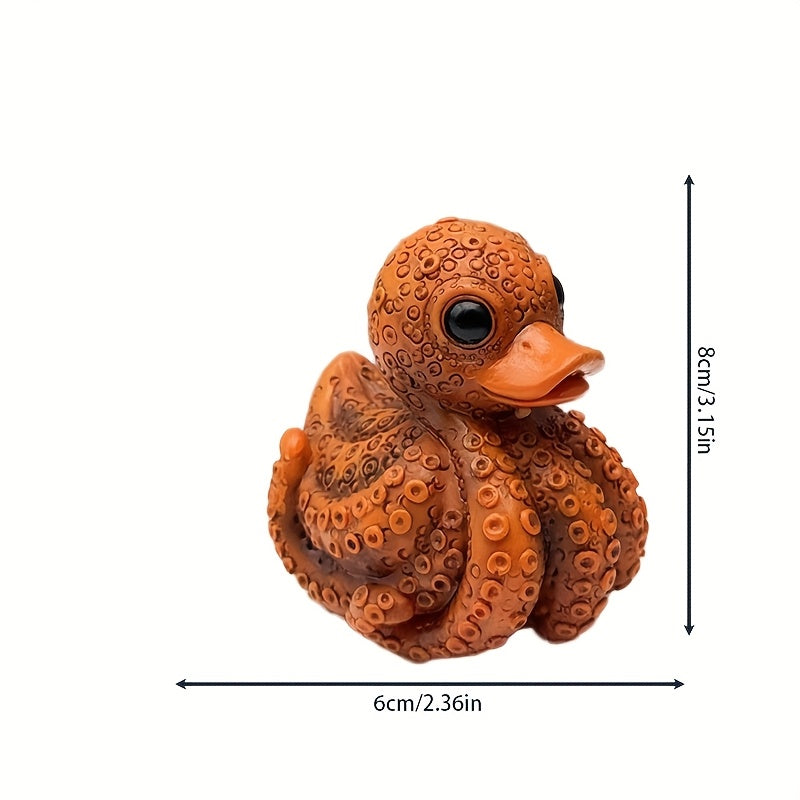Octopus Duck Resin Statue Ocean Series Mixed Colors Artistic Decor