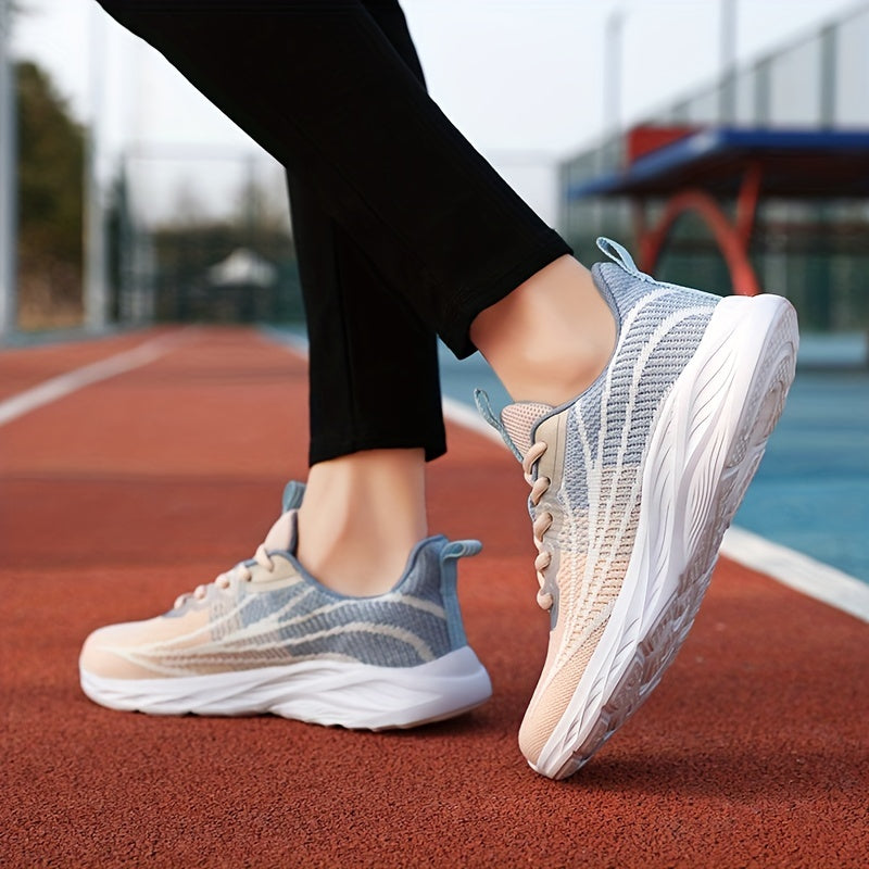 Breathable Lightweight Running Shoes for Women with Ombre Design