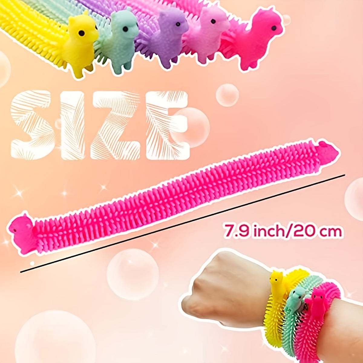 15 Pcs Colorful Elastic Rope Fidget Toys for Stress Relief