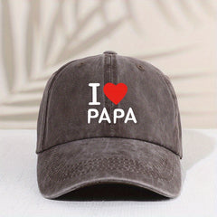 Children's Vintage I Love Dad Baseball Cap Sunscreen Sunshade Peaked Cap