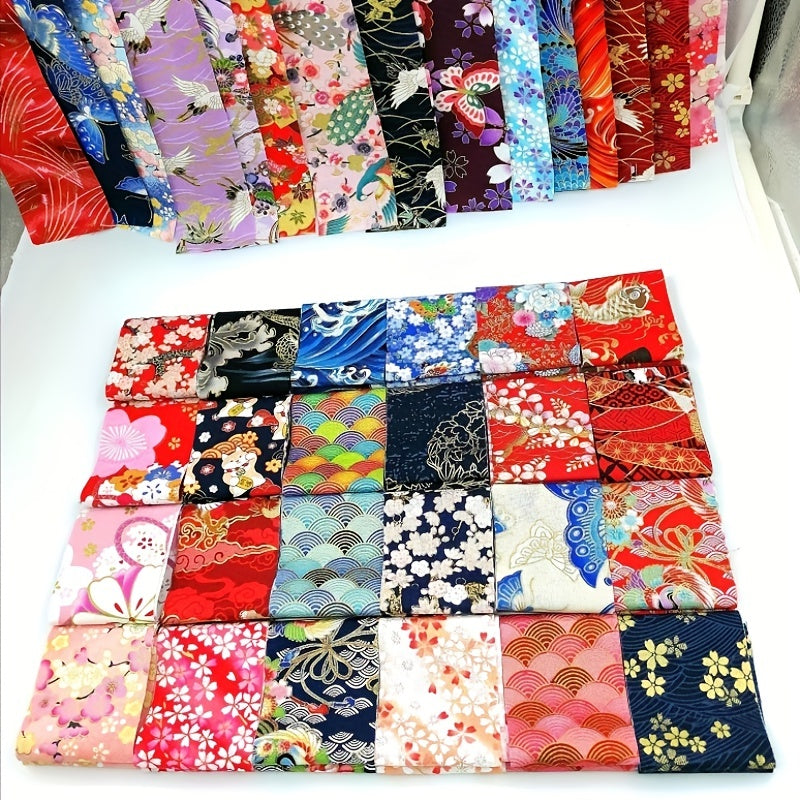 40pcs Quilting Bronzing Fabric Cotton for DIY Doll Clothes Patchwork Craft