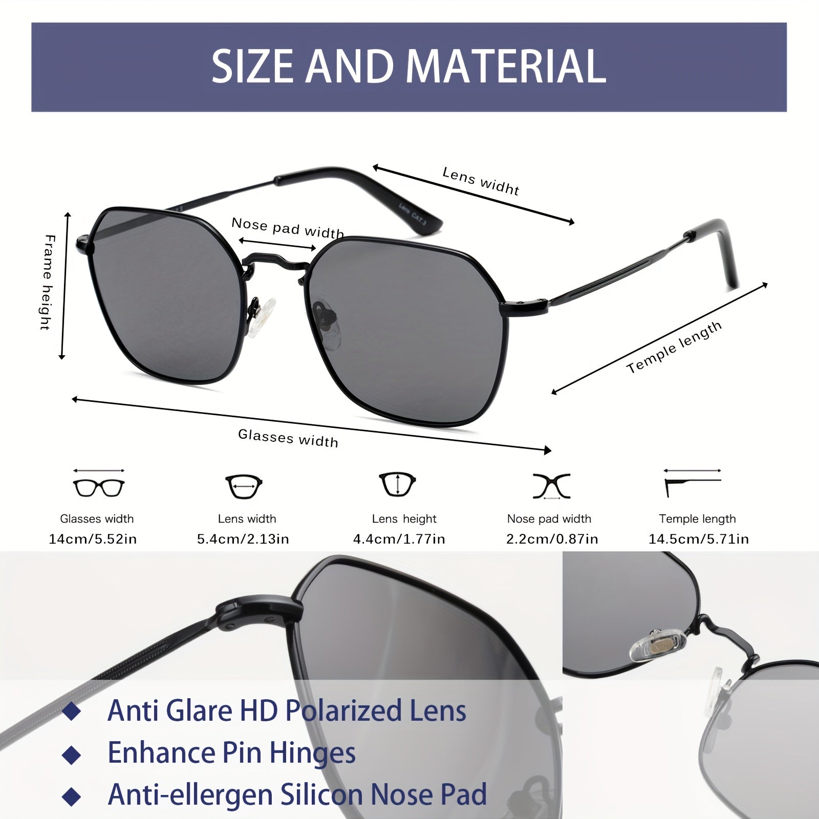 Vintage Polarized Sunglasses UV400 Anti Glare Coating