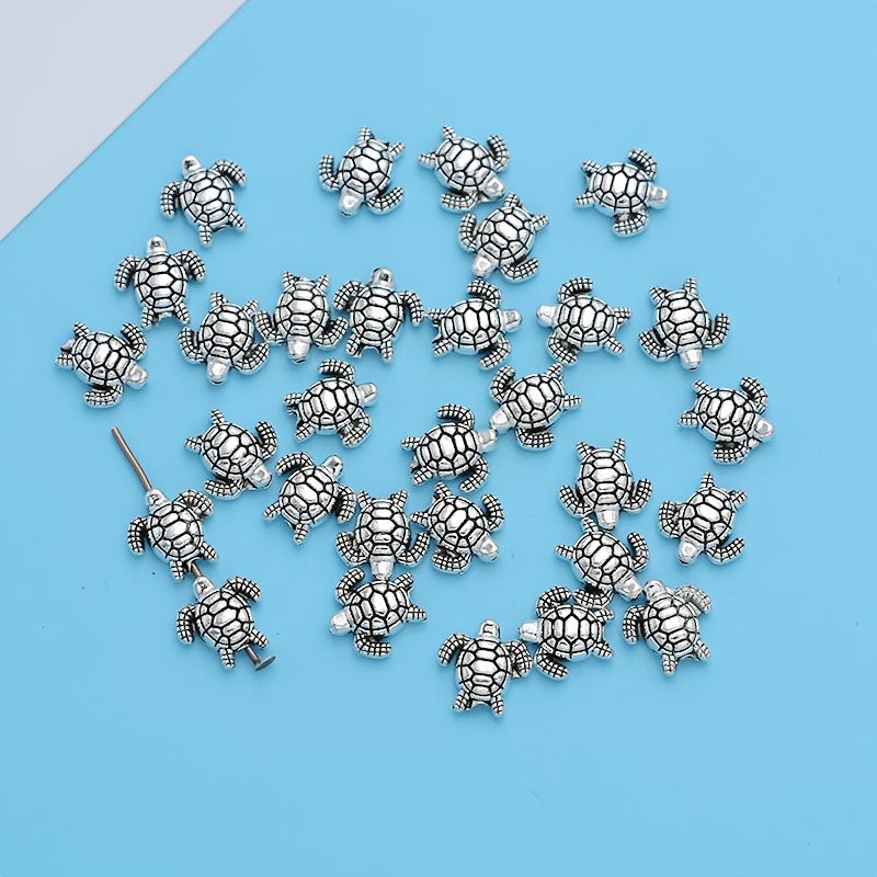 30 Pcs Turtle Loose Spacer Beads Jewelry Making DIY Accessories