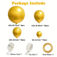 149pcs Metallic Golden Balloons Kit for Birthday Party