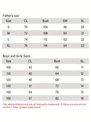 Parent & Me Daddy & Baby Parent Child Letters Print T Shirt