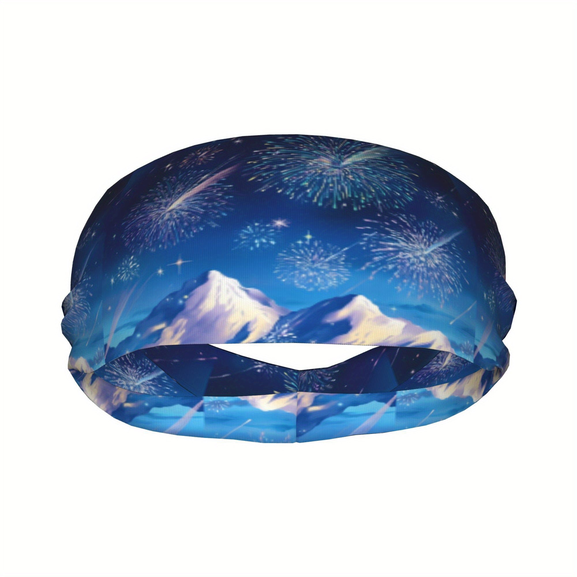 Unisex Fireworks Headband - Sweat Wicking Stretchy Polyester