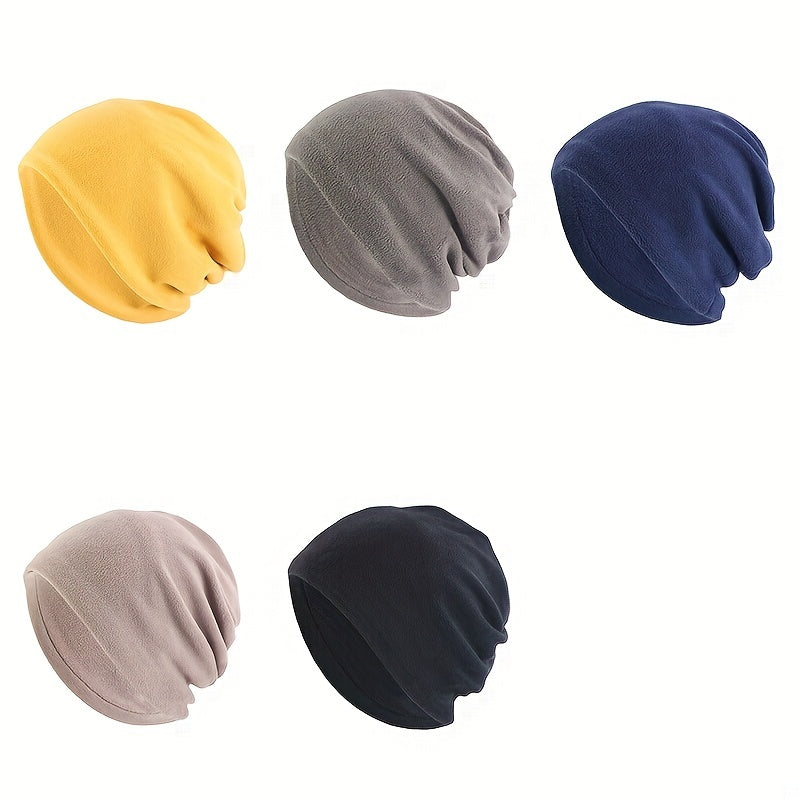Soft Polar Fleece Pullover Hat with Neck Cover for Winter