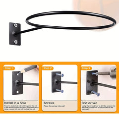 Wall Mounted Ball Storage Rack for Sports Gear Organization