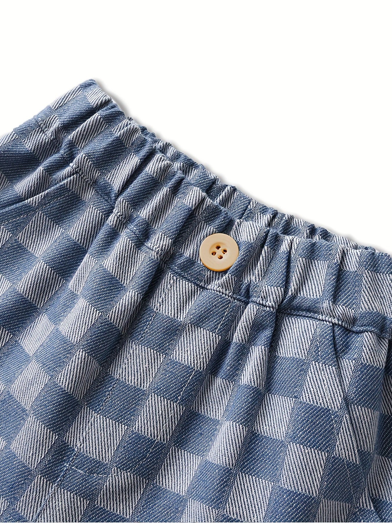 Plaid Print Boys Creative Shorts Casual Quick Dry Stretchable Summer Outdoor