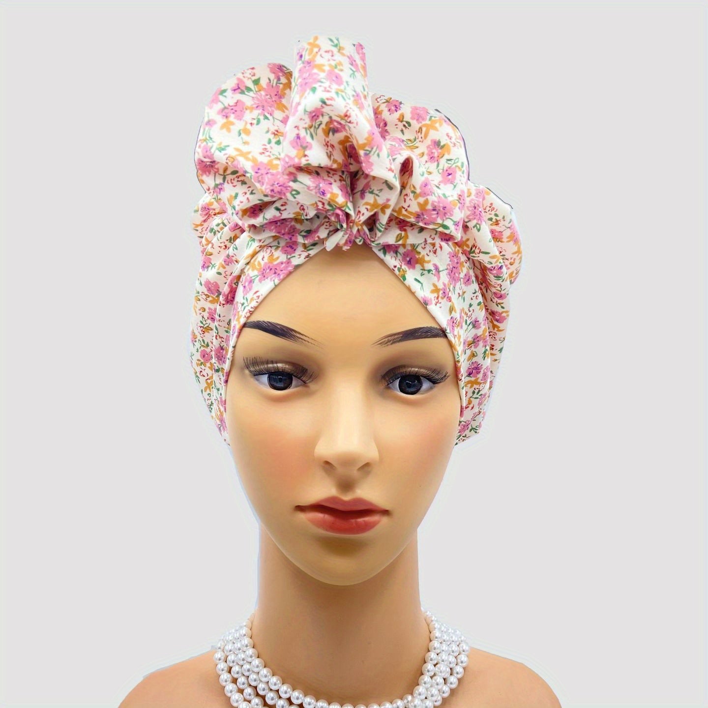 Boho Leopard Print Turban Cap Vintage Beanie