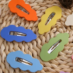 10pcs Candy Cloud Snap Clips Matte Colors Barrettes for Women Hair Accessories