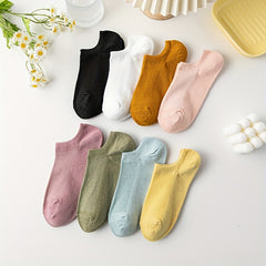 8 Pairs Low Cut Ankle Socks Soft & Lightweight Women's Stockings