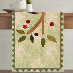 Polyester Table Runner Cardinals Tree Branches Spring Season Decor