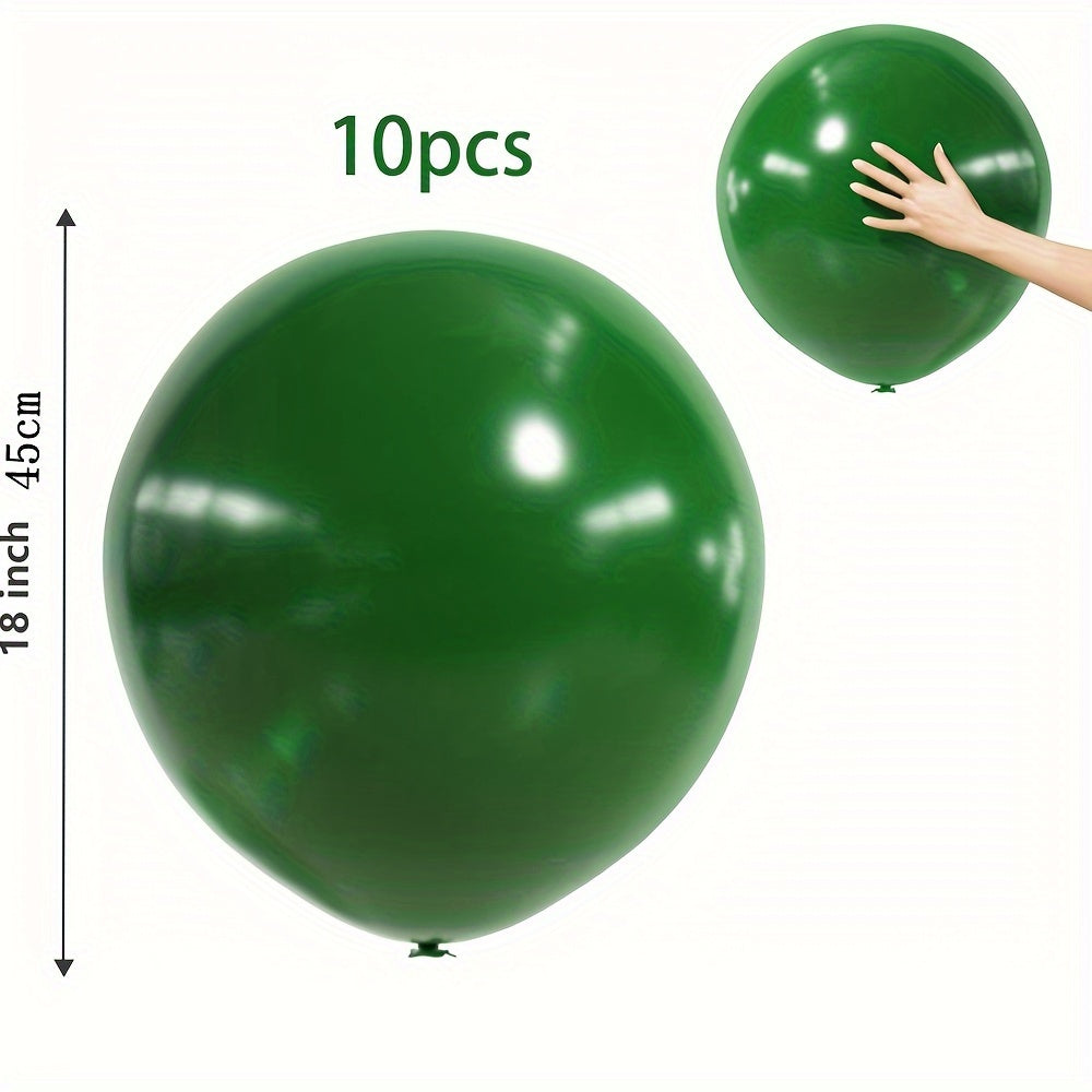 18" Dark Green Balloon Set for Christmas Party and Birthday Decor
