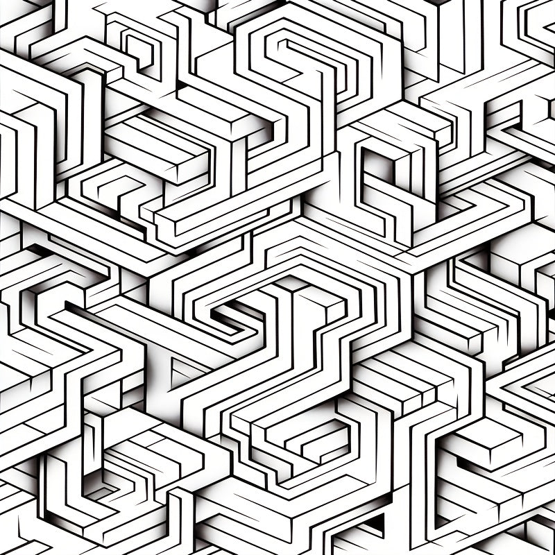 18 2x25 Geometric Coloring Book For Adults - Holiday Party Gift