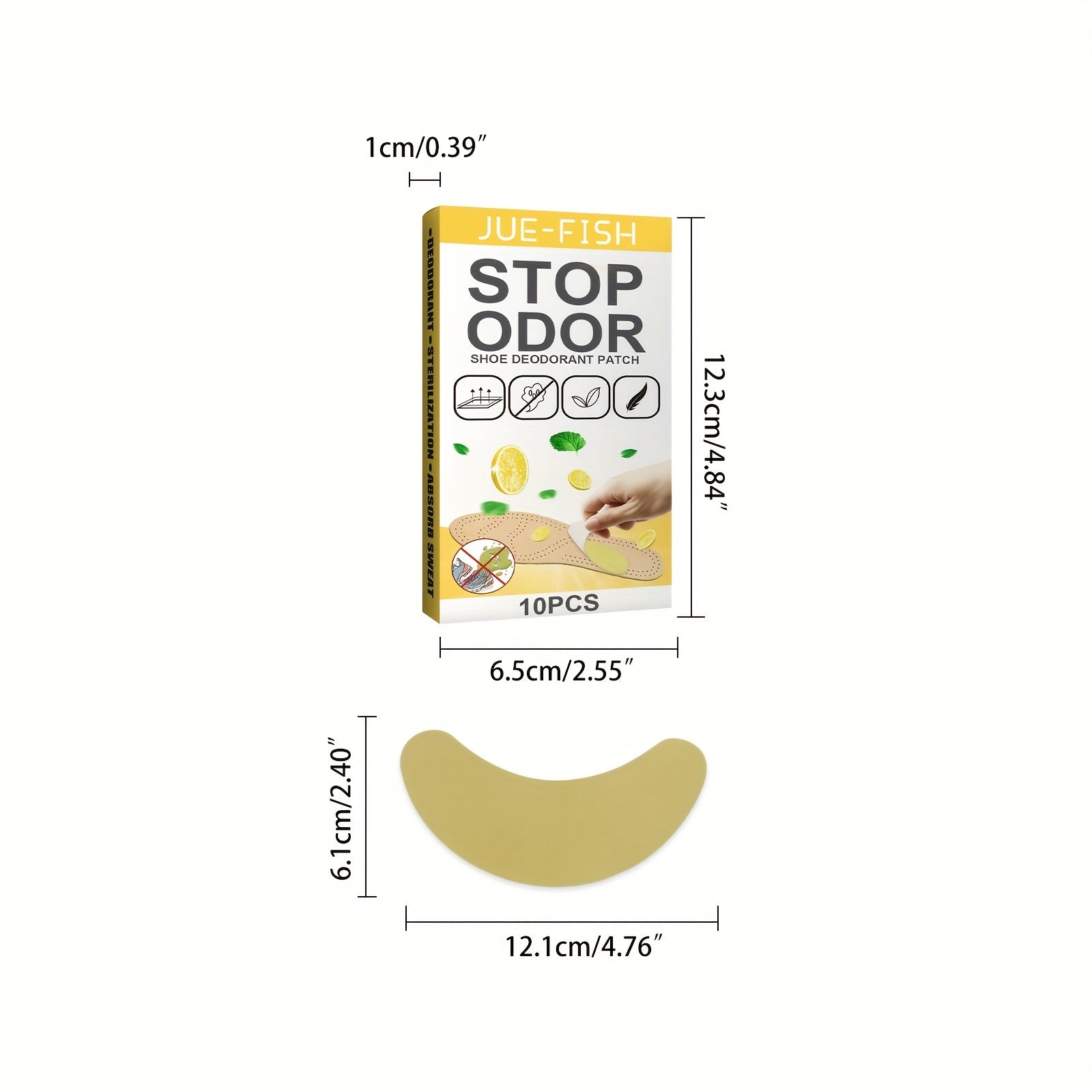 Shoe Deodorant Stickers Fresh & Odor Resistant Anti foot Odor Foot Sweat Insole