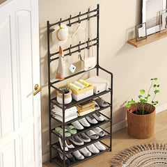 4 5 Layer 60 Stainless Steel Coat Rack Shoe Shelf