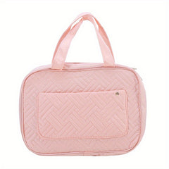 Minimalist Argyle Pattern Cosmetic Handbag Travel Storage Bag