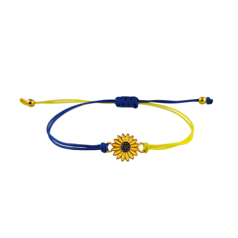 Sunflower Rope Bracelets for Women - Friendship Braided Bracelet