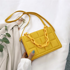 Embossed Flip Shoulder Bag All Match Handbag Faux Leather Bag