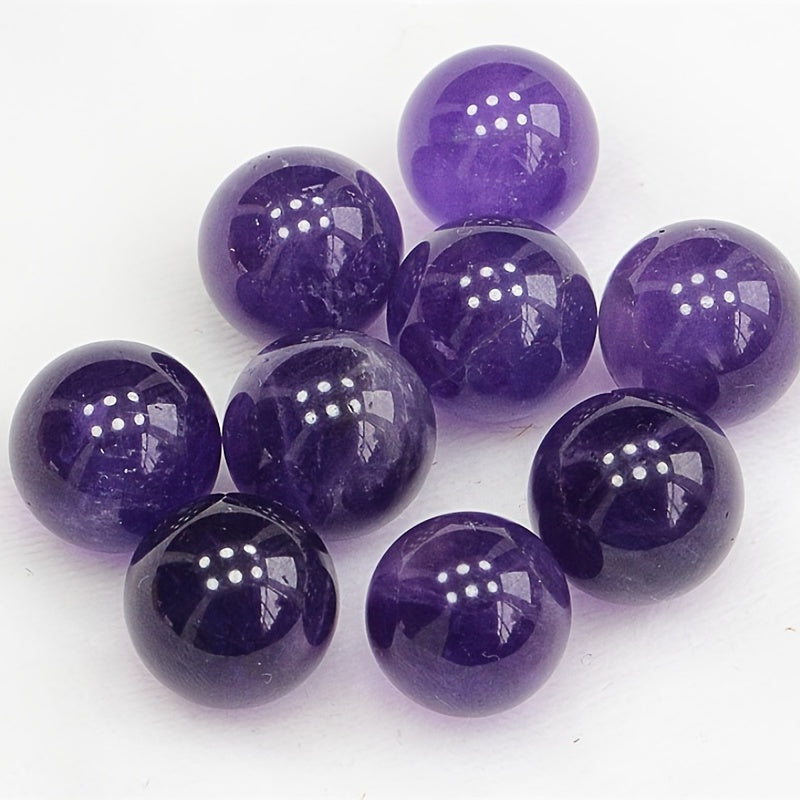 5pcs Amethyst Balls 10-14mm Natural Crystal Crafts